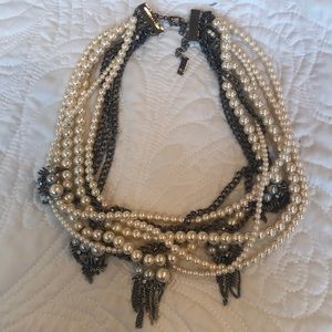 Statement Multi Chain Pearl Necklace